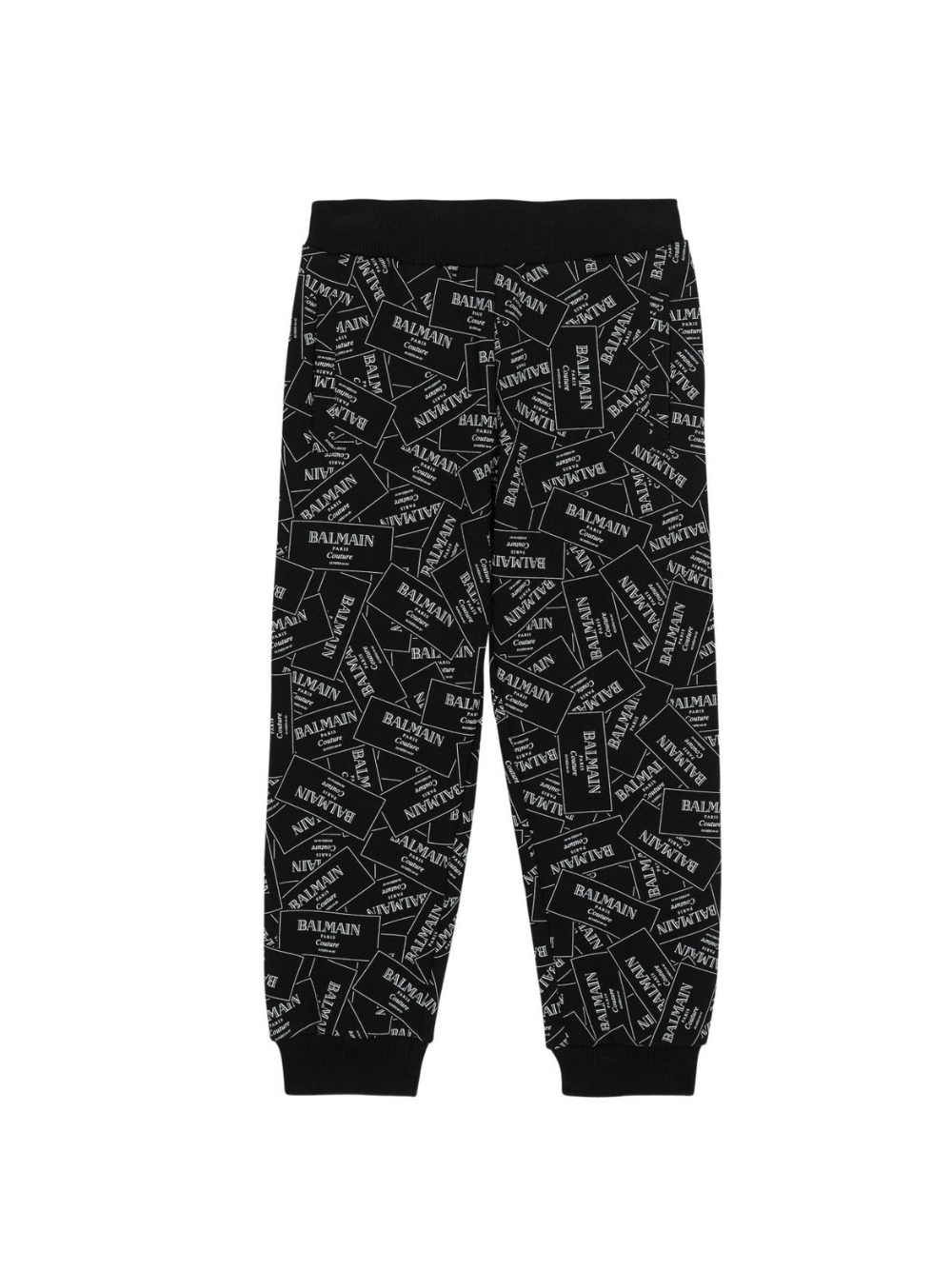 Pantaloni sportivi per bambino Balmain Kids neri con vita elasticizzata - Rubino Kids