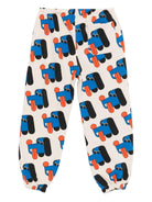 Pantaloni sportivi per bambino Bobo Choses bianco con stampa cane - Rubino Kids