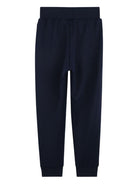 Pantaloni sportivi per bambino Boss Kids blu con logo tono su tono - Rubino Kids