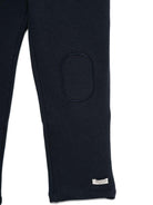 Pantaloni sportivi per bambino DONSJE blu con applicazioni sulle ginocchia - Rubino Kids