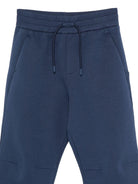 Pantaloni sportivi per bambino Emporio Armani Kids blu con logo - Rubino Kids
