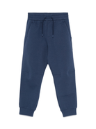Pantaloni sportivi per bambino Emporio Armani Kids blu con logo - Rubino Kids