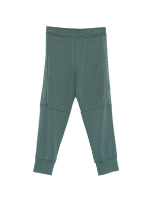Emporio Armani Kids green tracksuit bottoms with embossed logo