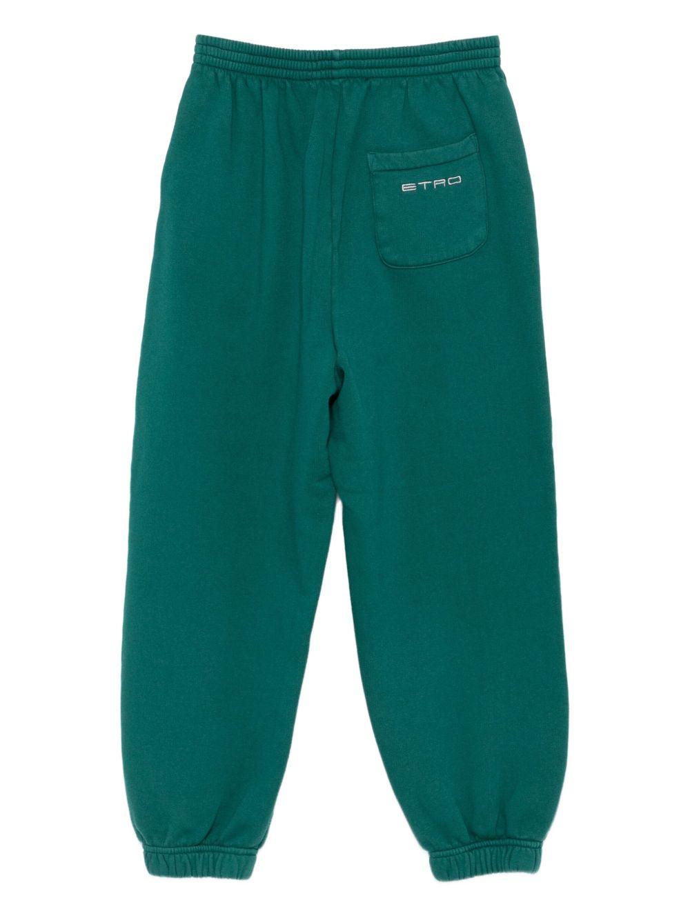 Pantaloni sportivi per bambino Etro Kids verdi in tessuto jersey - Rubino Kids