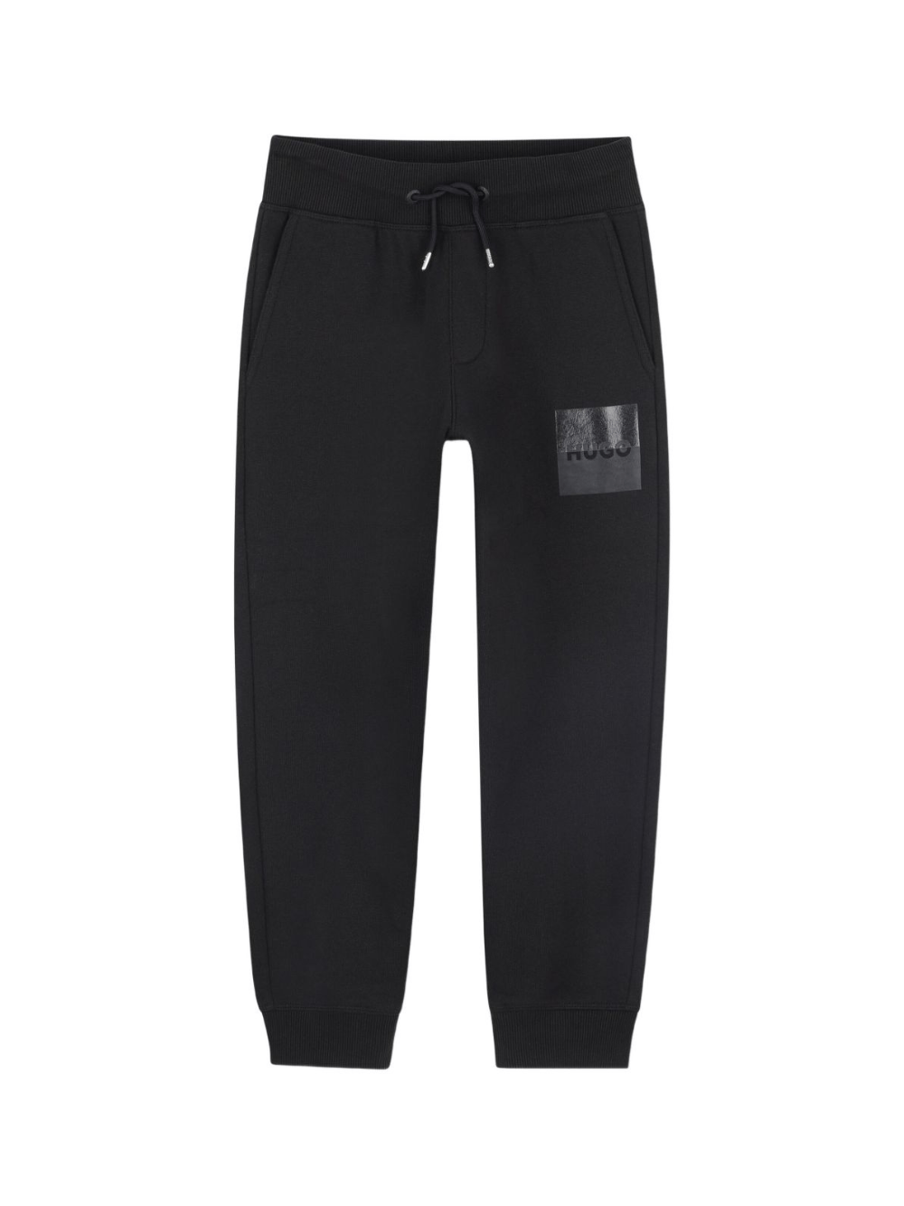 Pantaloni sportivi per bambino Hugo Kids neri con vita elasticizzata - Rubino Kids