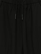 Pantaloni sportivi per bambino John Richmond Junior neri con vita elasticizzata - Rubino Kids