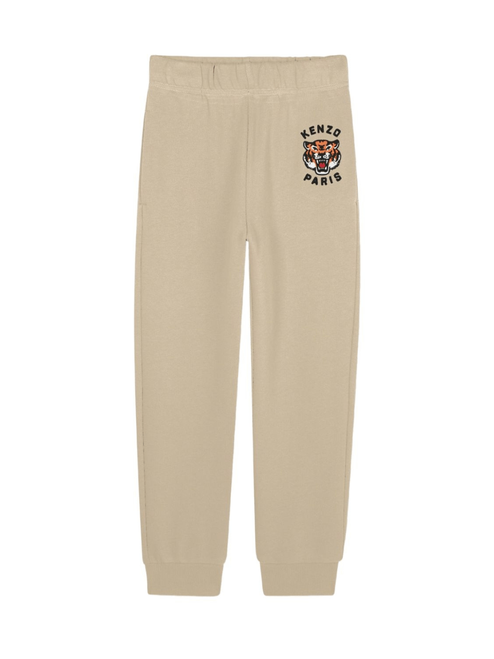 Pantaloni sportivi per bambino Kenzo Kids beige con ricamo Tiger - Rubino Kids