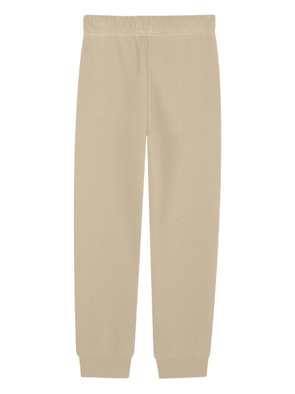 Pantaloni sportivi per bambino Kenzo Kids beige con ricamo Tiger - Rubino Kids