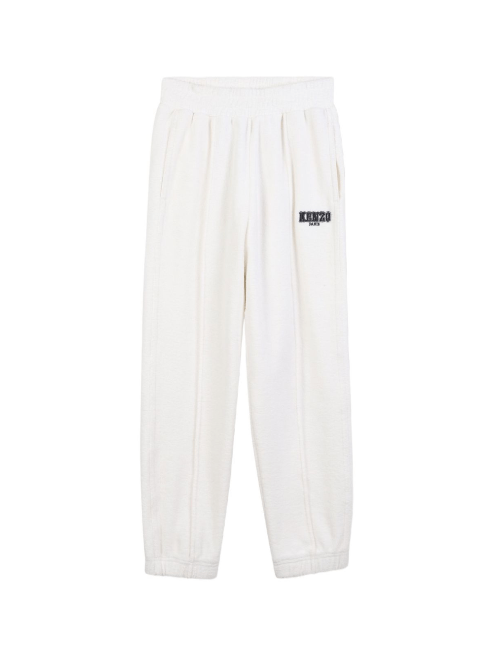 Pantaloni sportivi per bambino Kenzo Kids bianchi con logo ricamato - Rubino Kids