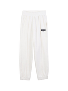 Pantaloni sportivi per bambino Kenzo Kids bianchi con logo ricamato - Rubino Kids