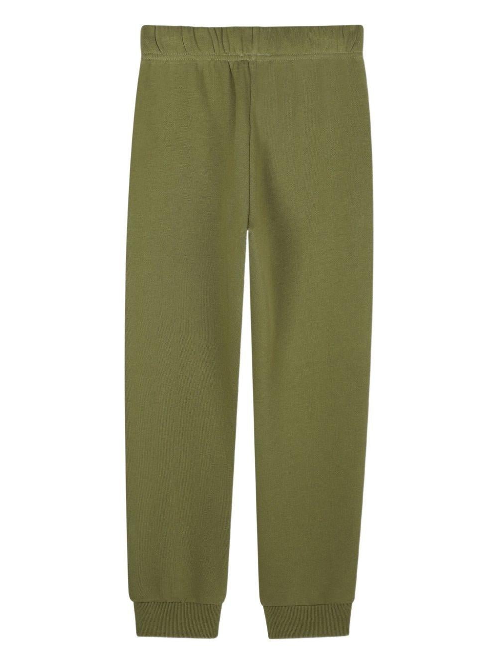 Pantaloni sportivi per bambino Kenzo Kids verdi con ricamo Tiger - Rubino Kids