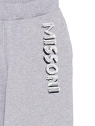 Pantaloni sportivi per bambino Missoni Kids grigio con dettaglio logo - Rubino Kids