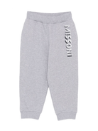 Pantaloni sportivi per bambino Missoni Kids grigio con dettaglio logo - Rubino Kids