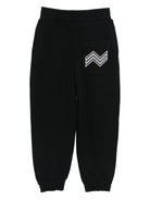 Pantaloni sportivi per bambino Missoni Kids nero con dettaglio logo - Rubino Kids