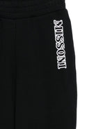 Pantaloni sportivi per bambino Missoni Kids nero con dettaglio logo - Rubino Kids