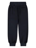 Pantaloni sportivi per bambino Molo Alvar nero con orli alle caviglie elasticizzati - Rubino Kids