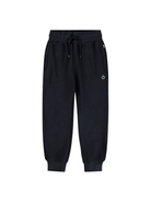 Pantaloni sportivi per bambino Molo Alvar nero con orli alle caviglie elasticizzati - Rubino Kids