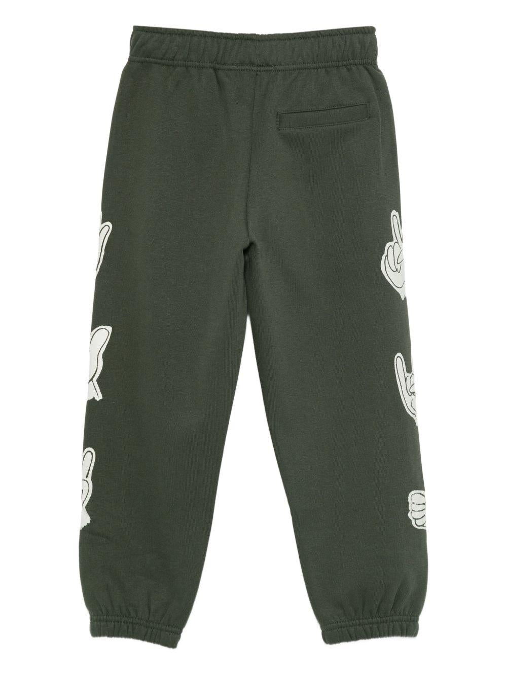 Pantaloni sportivi per bambino Molo verdi con elastico in vita - Rubino Kids