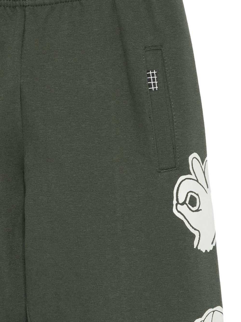 Pantaloni sportivi per bambino Molo verdi con elastico in vita - Rubino Kids