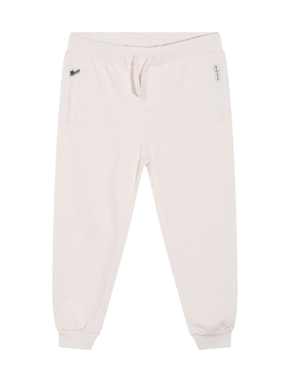 Pantaloni sportivi per bambino Moschino Kids bianco con stampa Teddy Bear - Rubino Kids