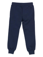 Pantaloni sportivi per bambino Moschino Kids blu con logo - Rubino Kids