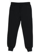 Pantaloni sportivi per bambino Moschino Kids nero con logo - Rubino Kids
