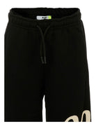 Pantaloni sportivi per bambino MSGM Kids nero con stampa del logo - Rubino Kids