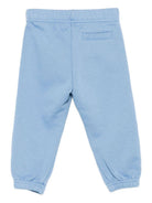 Pantaloni sportivi per bambino Palm Angels Kids azzurri con stampa con logo - Rubino Kids