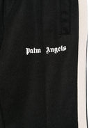 Pantaloni sportivi per bambino Palm Angels Kids neri con stampa con logo laterale - Rubino Kids