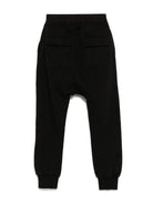 Pantaloni sportivi per bambino Rick Owens Kids neri con vita con coulisse elasticizzata - Rubino Kids