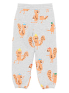 Pantaloni sportivi per bambino Stella McCartney grigi con stampa scoiattolo - Rubino Kids