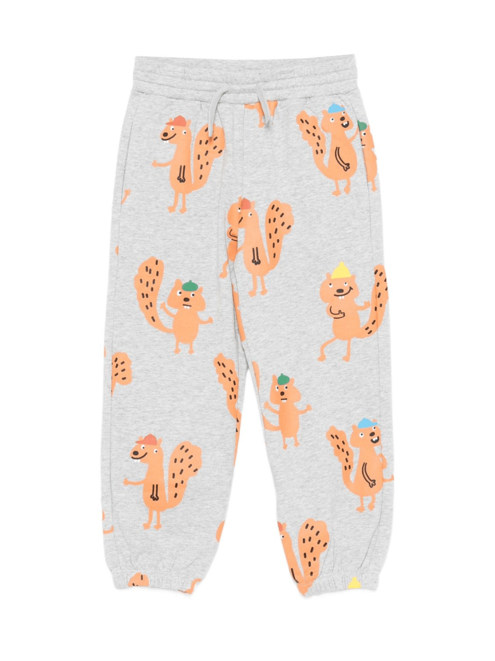 Pantaloni sportivi per bambino Stella McCartney grigi con stampa scoiattolo - Rubino Kids