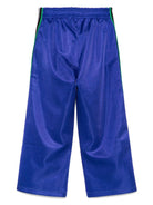 Pantaloni sportivi per bambino Versace Kids blu con dettaglio a righe - Rubino Kids