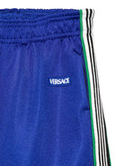 Pantaloni sportivi per bambino Versace Kids blu con dettaglio a righe - Rubino Kids