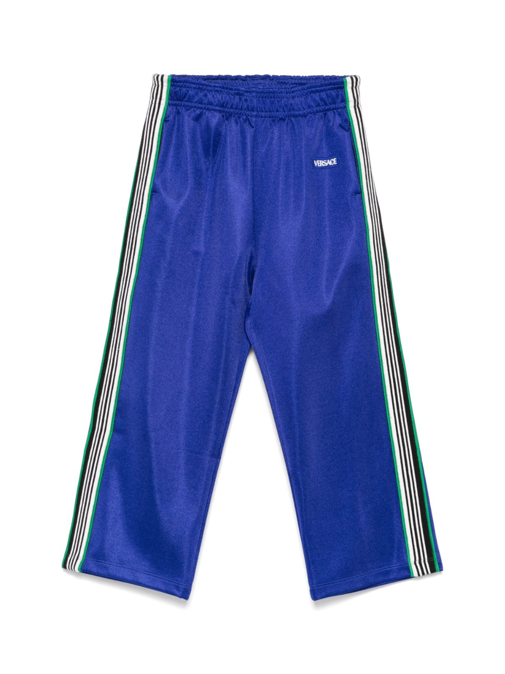 Pantaloni sportivi per bambino Versace Kids blu con dettaglio a righe - Rubino Kids