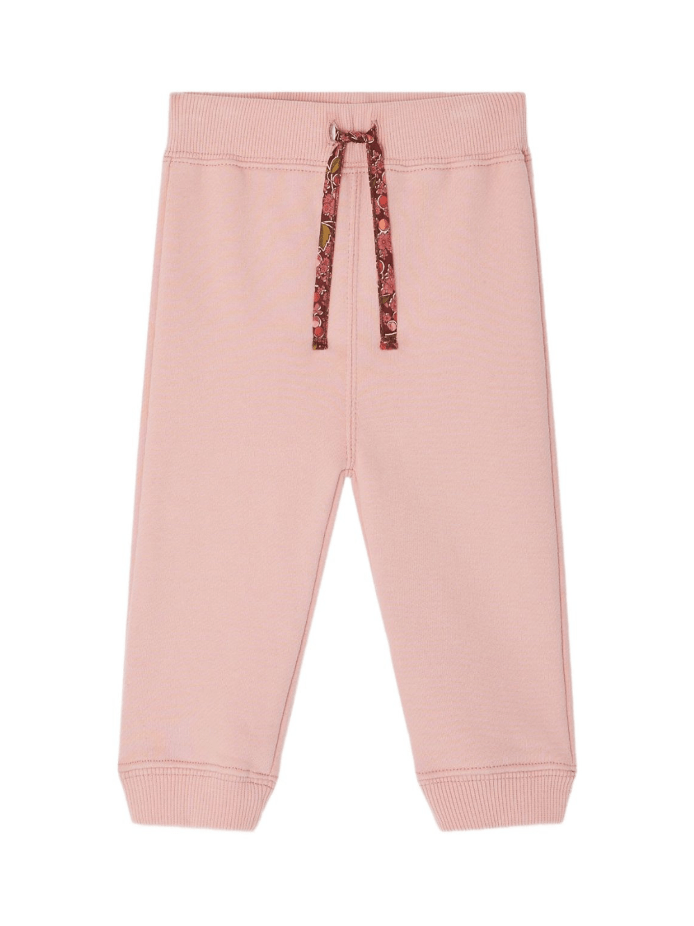 Pantaloni sportivi per neonata Bonpoint rosa a fiori con chiusura a coulisse - Rubino Kids
