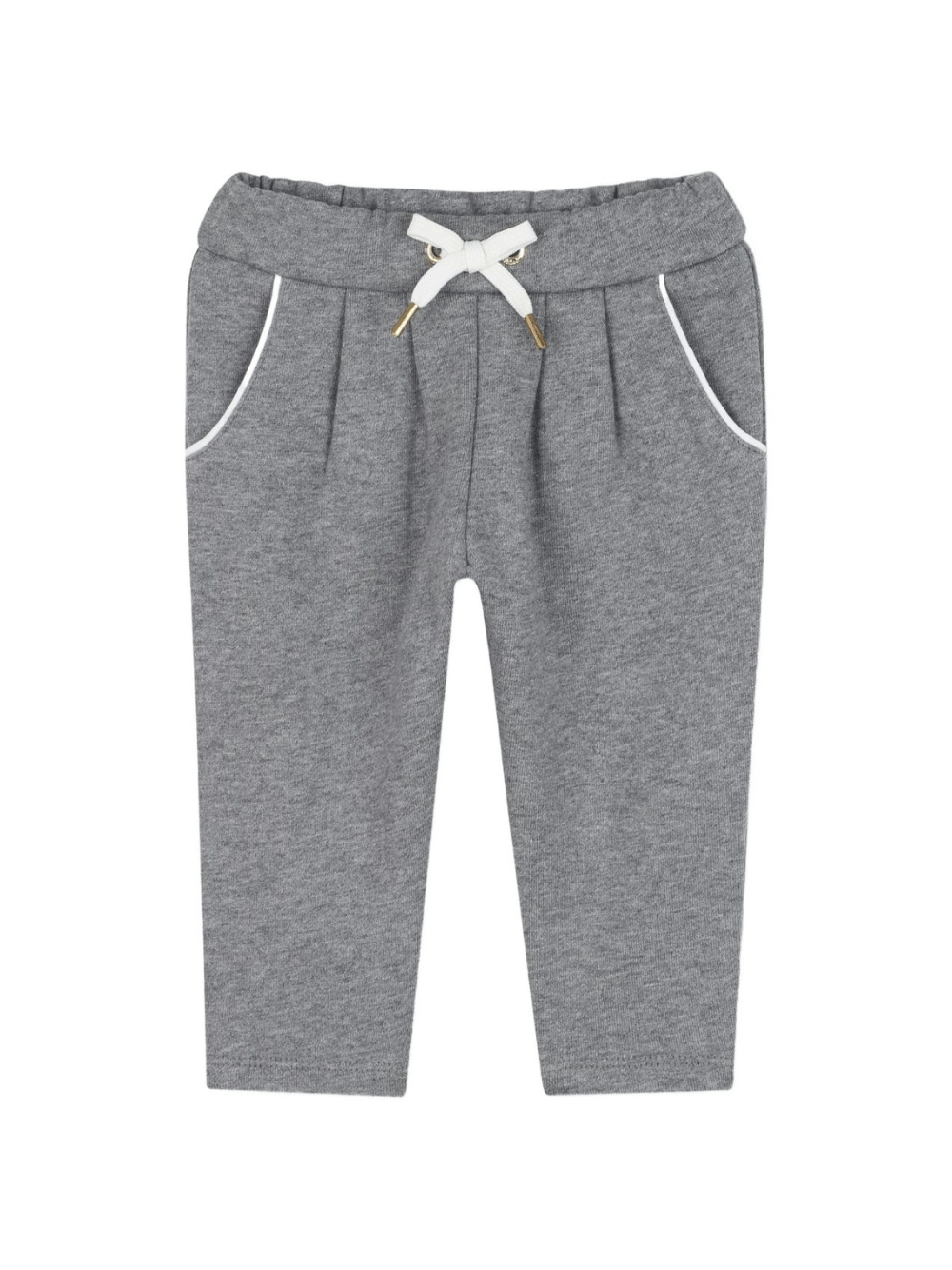 Pantaloni sportivi per neonata Chloé Kids grigi con dettaglio con coulisse - Rubino Kids
