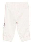 Pantaloni sportivi per neonata Elisabetta Franchi La Mia Bambina beige con righe laterali - Rubino Kids