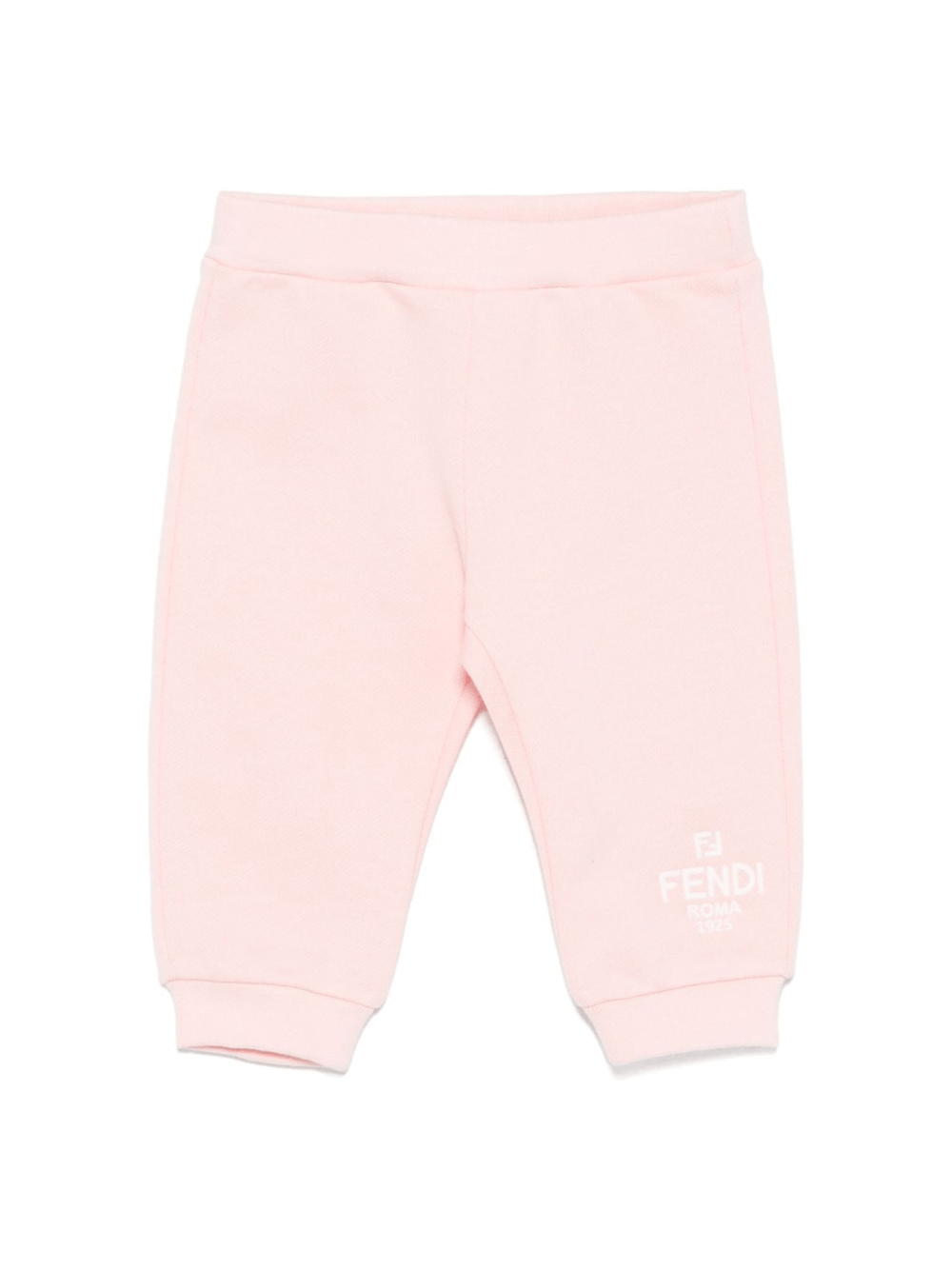 Pantaloni sportivi per neonata Fendi Kids rosa con logo - Rubino Kids