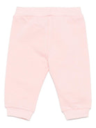 Pantaloni sportivi per neonata Fendi Kids rosa con logo - Rubino Kids