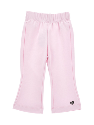 Monnalisa pink wide-leg track pants for baby girls