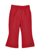 Pantaloni sportivi per neonata Monnalisa rossi a gamba ampia - Rubino Kids