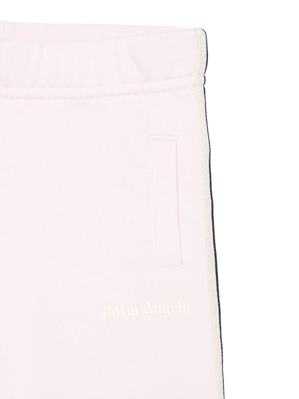 Pantaloni sportivi per neonata Palm Angels Kids rosa con vita elasticizzata - Rubino Kids
