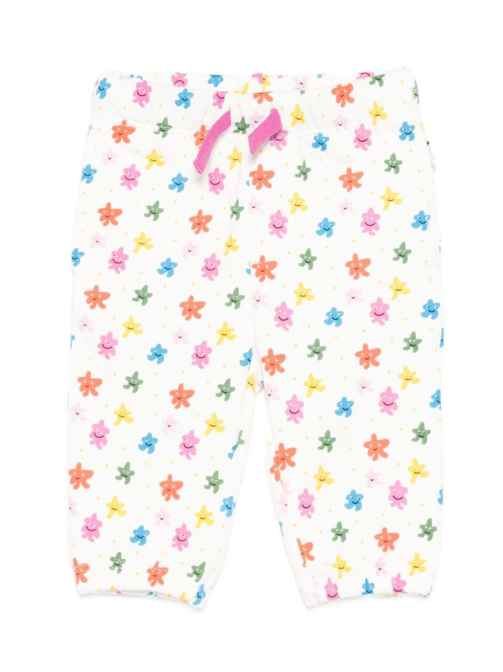 Pantaloni sportivi per neonata Stella McCartney Kids bianco con stelle all - over - Rubino Kids