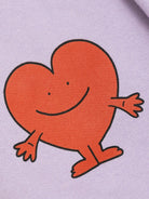 Pantaloni sportivi per neonata Stella McCartney Kids lilla con stampa a cuore - Rubino Kids