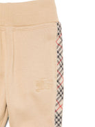 Pantaloni sportivi per neonati Burberry Kids beige con fettuccia Burberry Check - Rubino Kids
