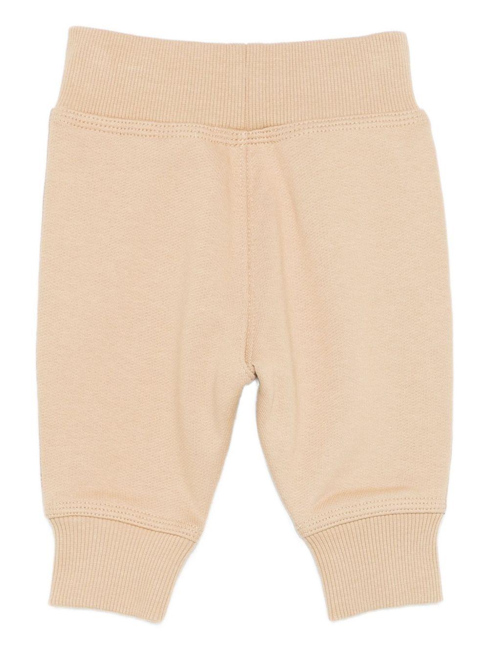 Pantaloni sportivi per neonati Burberry Kids beige con fettuccia Burberry Check - Rubino Kids