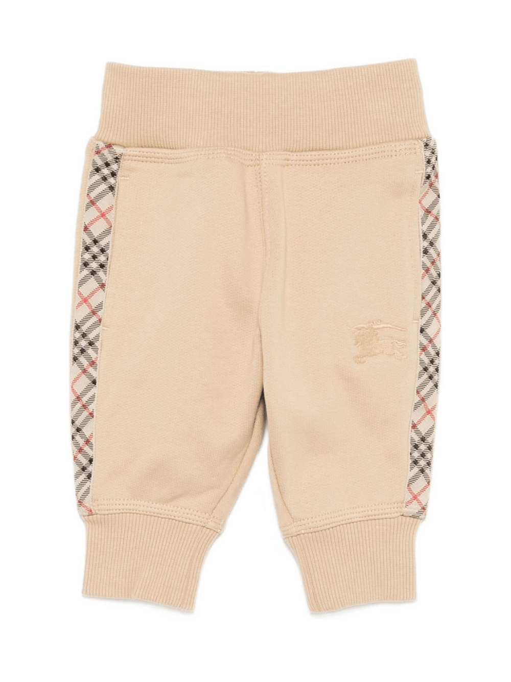 Pantaloni sportivi per neonati Burberry Kids beige con fettuccia Burberry Check - Rubino Kids