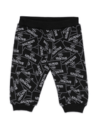 Pantaloni sportivi per neonato Balmain Kids nero con applicazione - Rubino Kids