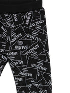 Pantaloni sportivi per neonato Balmain Kids nero con applicazione - Rubino Kids